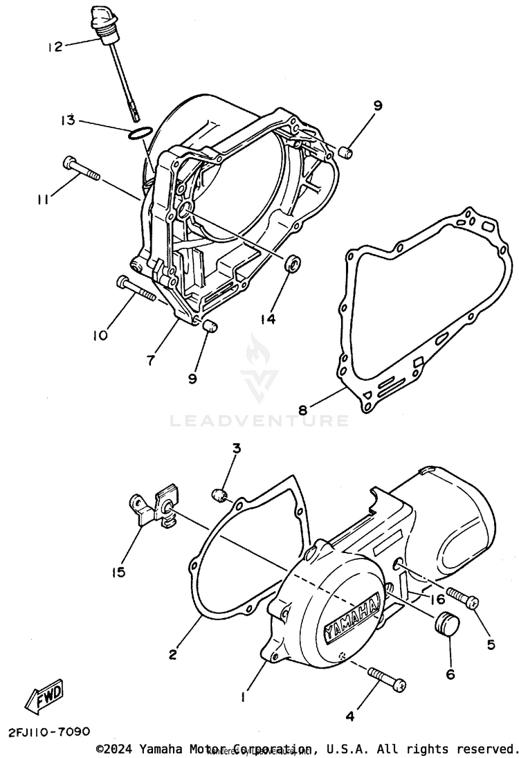 Crankcase Cover 1 Schematic