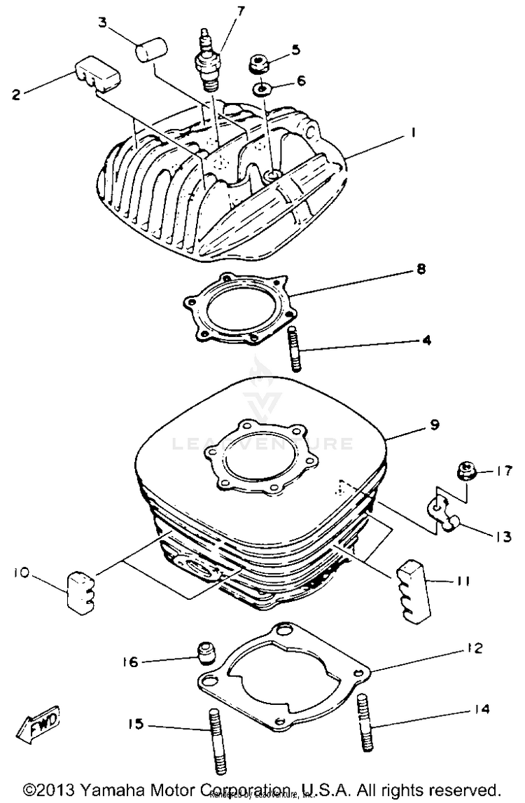 Cylinder BLASTER - YFS200E_MN - 1993 Schematic