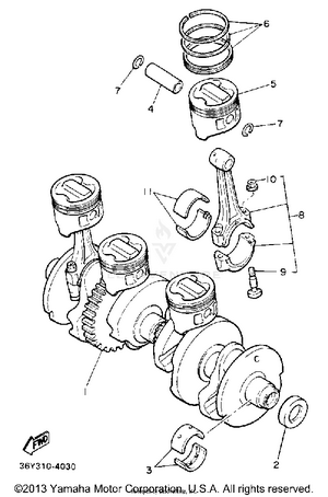 Crankshaft Piston Schematic
