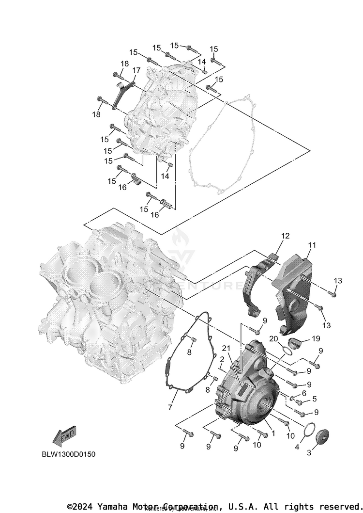 Crankcase Cover 1 MT07 - MT07TCB - 2026 Schematic