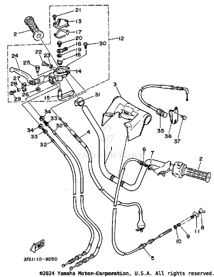 Handlebar Cable Schematic