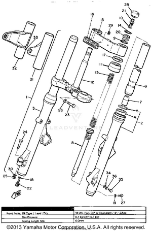 Front Fork Schematic