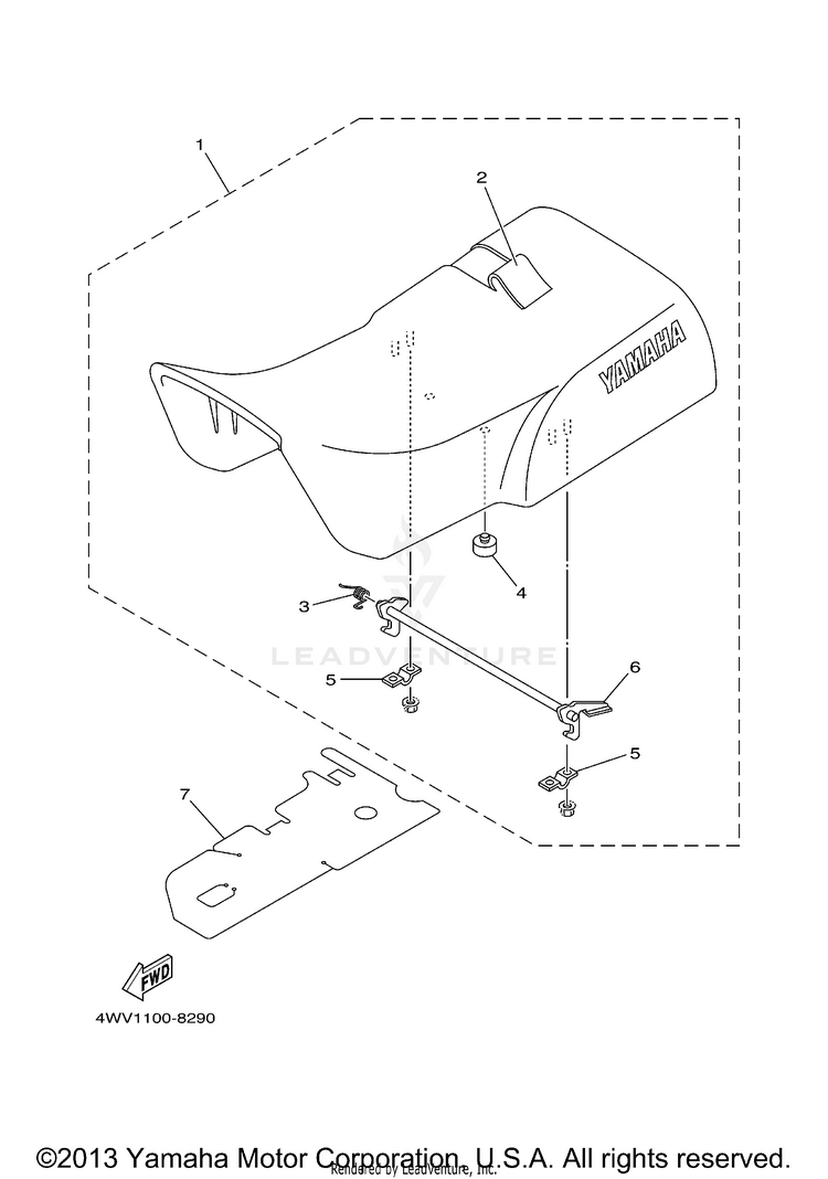 Seat GRIZZLY YFM600FHN GRIZZLY REALTREE HUNTER - YFM600FHN - 2001 Schematic