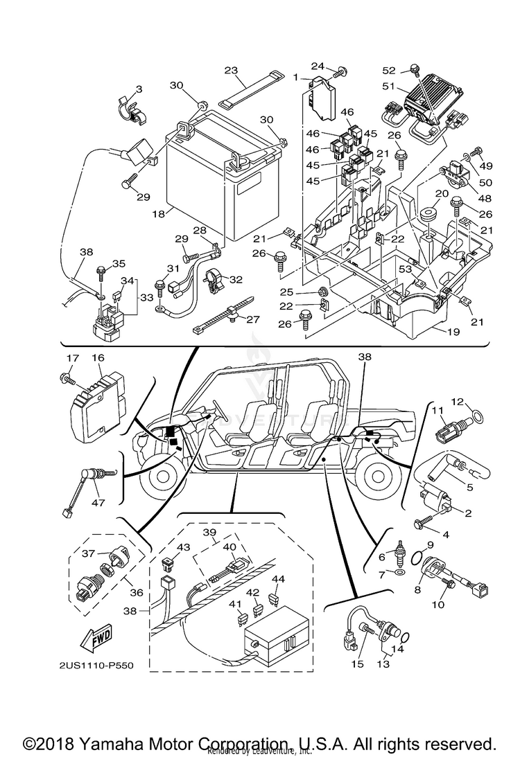 Electrical 1 VIKING VI EPS - YXC700PFG - 2015 Schematic