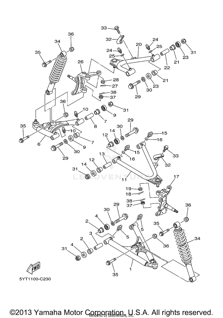 Front Suspension Wheel Schematic