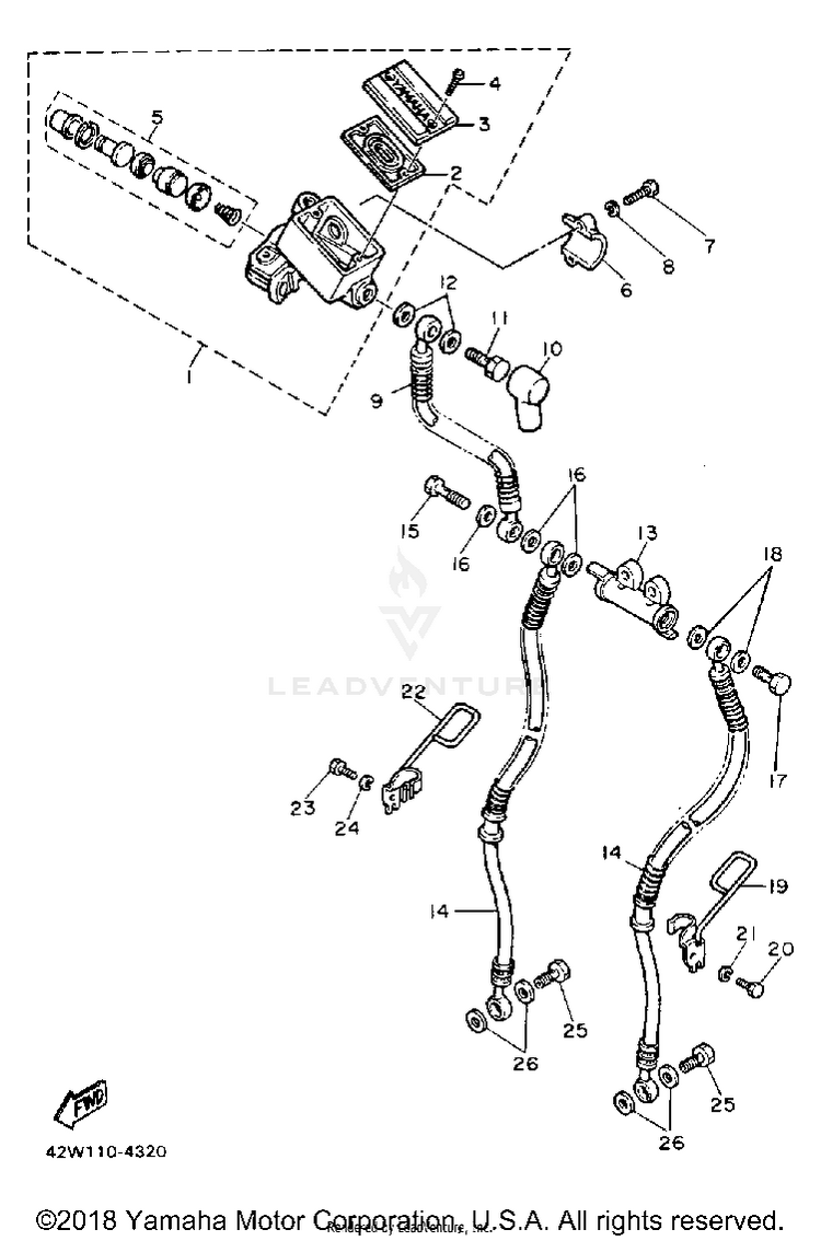 Front Master Cylinder Schematic