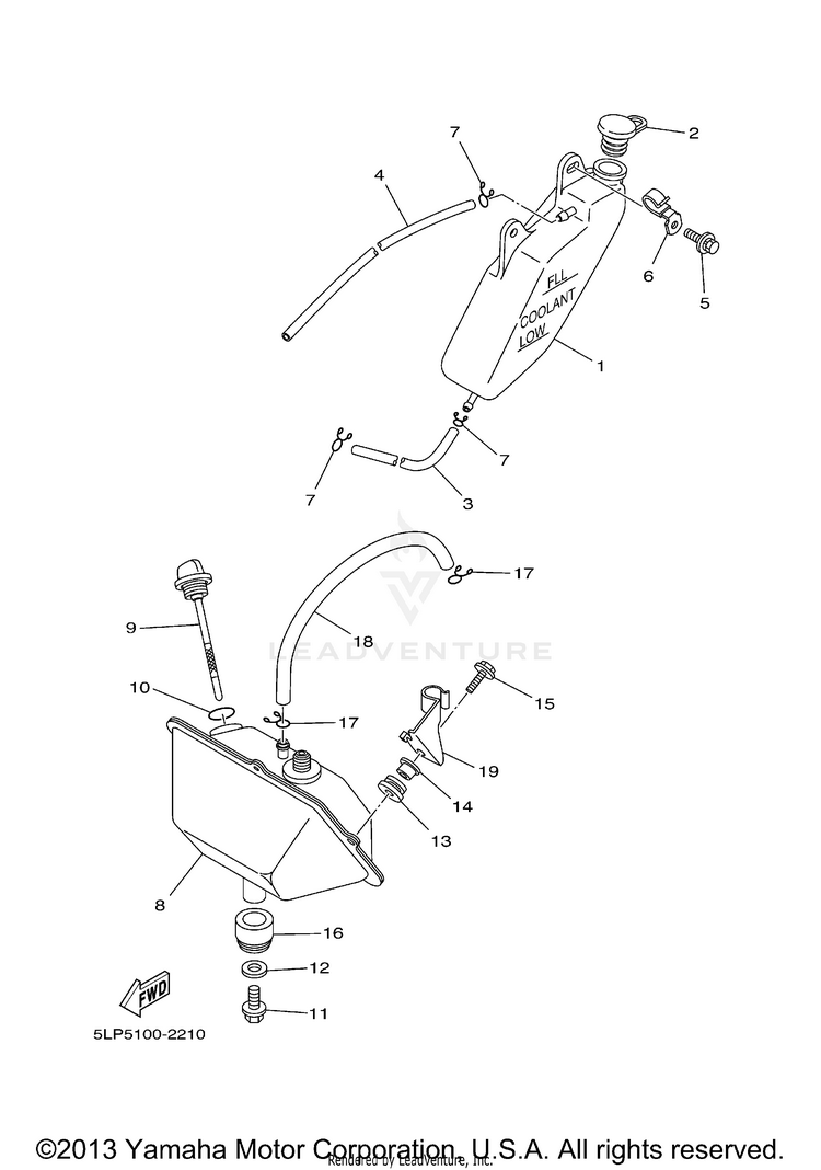 Oil Tank RAPTOR  660R - YFM660RR - 2003 Schematic