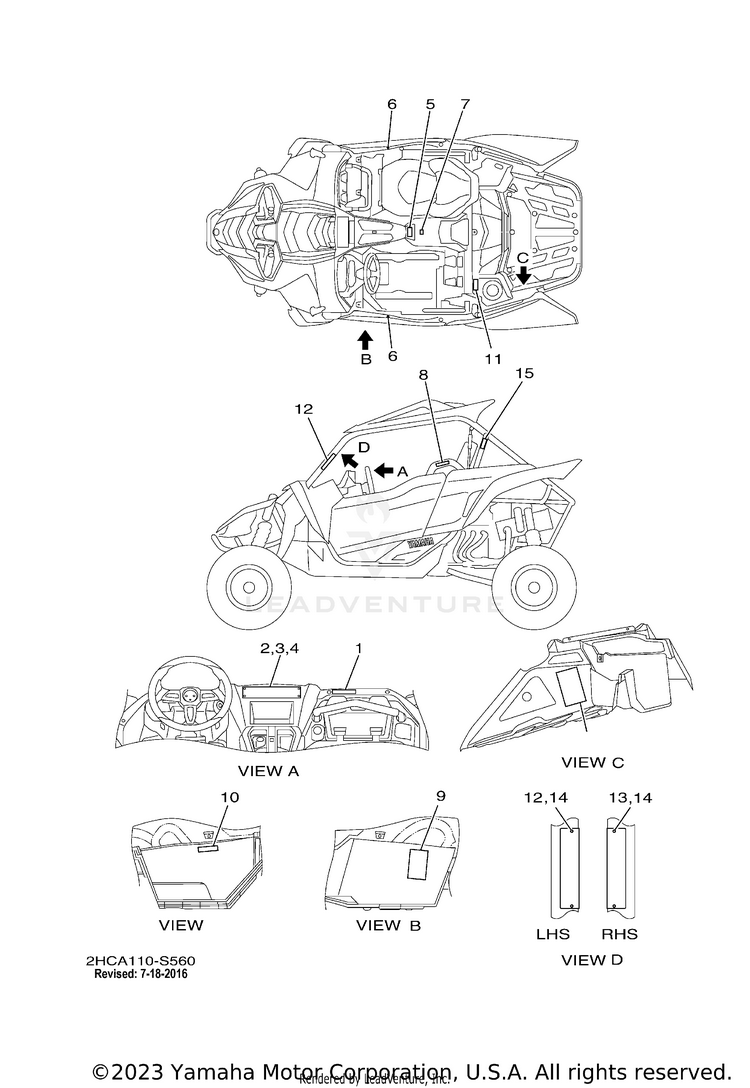 Emblem Label 1 YXZ1000R EPS SS - YXZ10YEXHL - 2017 Schematic