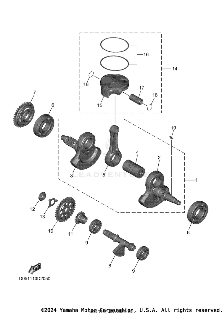 Crankshaft & Piston Schematic