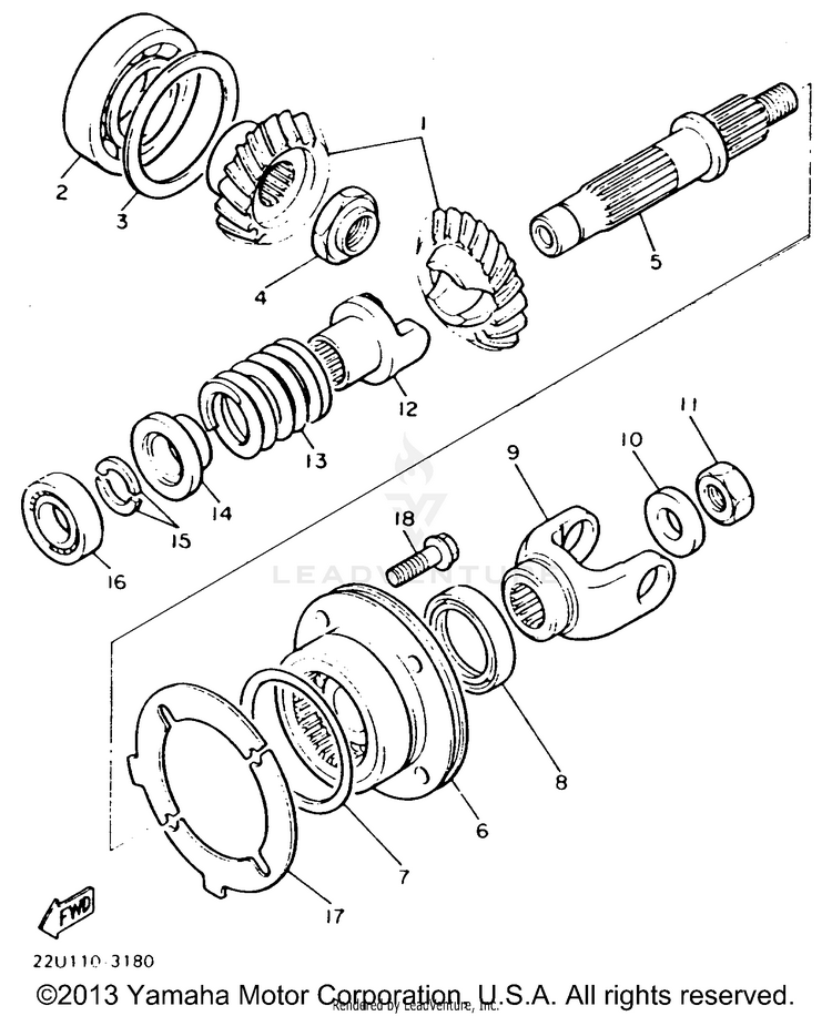 Middle Drive Gear Schematic
