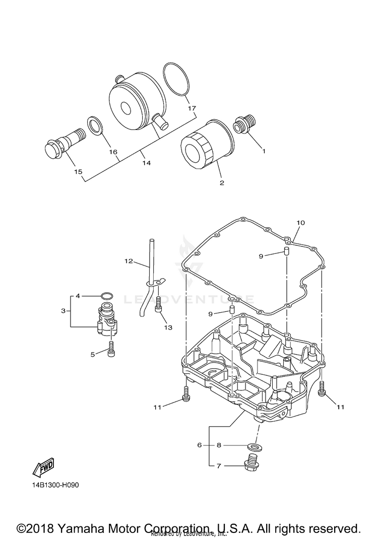 Oil Cleaner YZFR1 - YZFR1ACR - 2011 Schematic