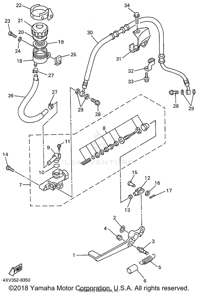 Rear Master Cylinder Schematic