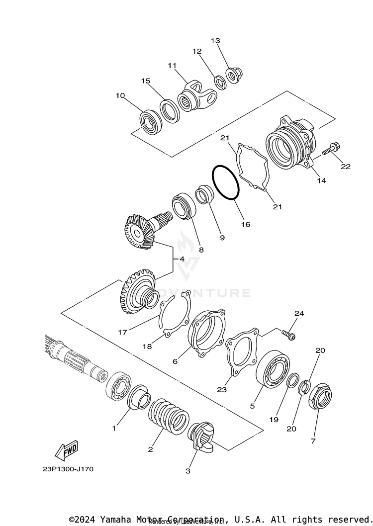 Middle Drive Gear Schematic