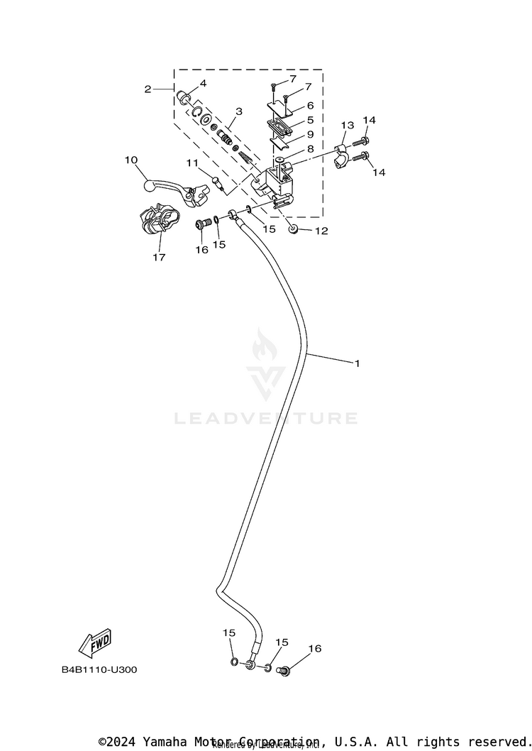 Front Master Cylinder Schematic