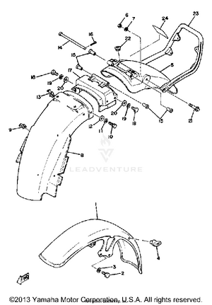 Front Fender Rear Fender Schematic