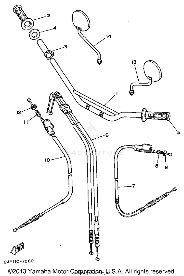 Handlebar Cable Schematic