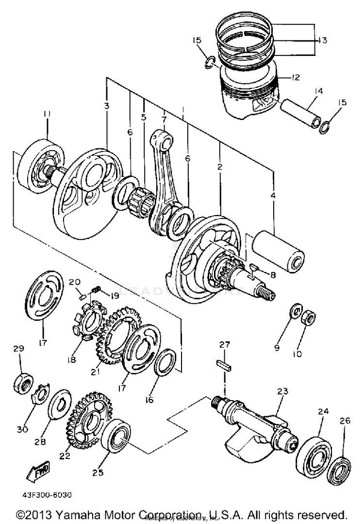 Crankshaft - Piston Schematic