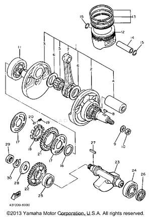 Crankshaft - Piston Schematic