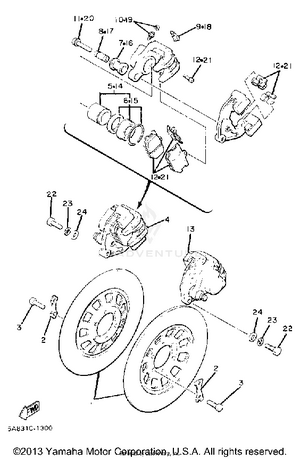 Front Brake Caliper Schematic