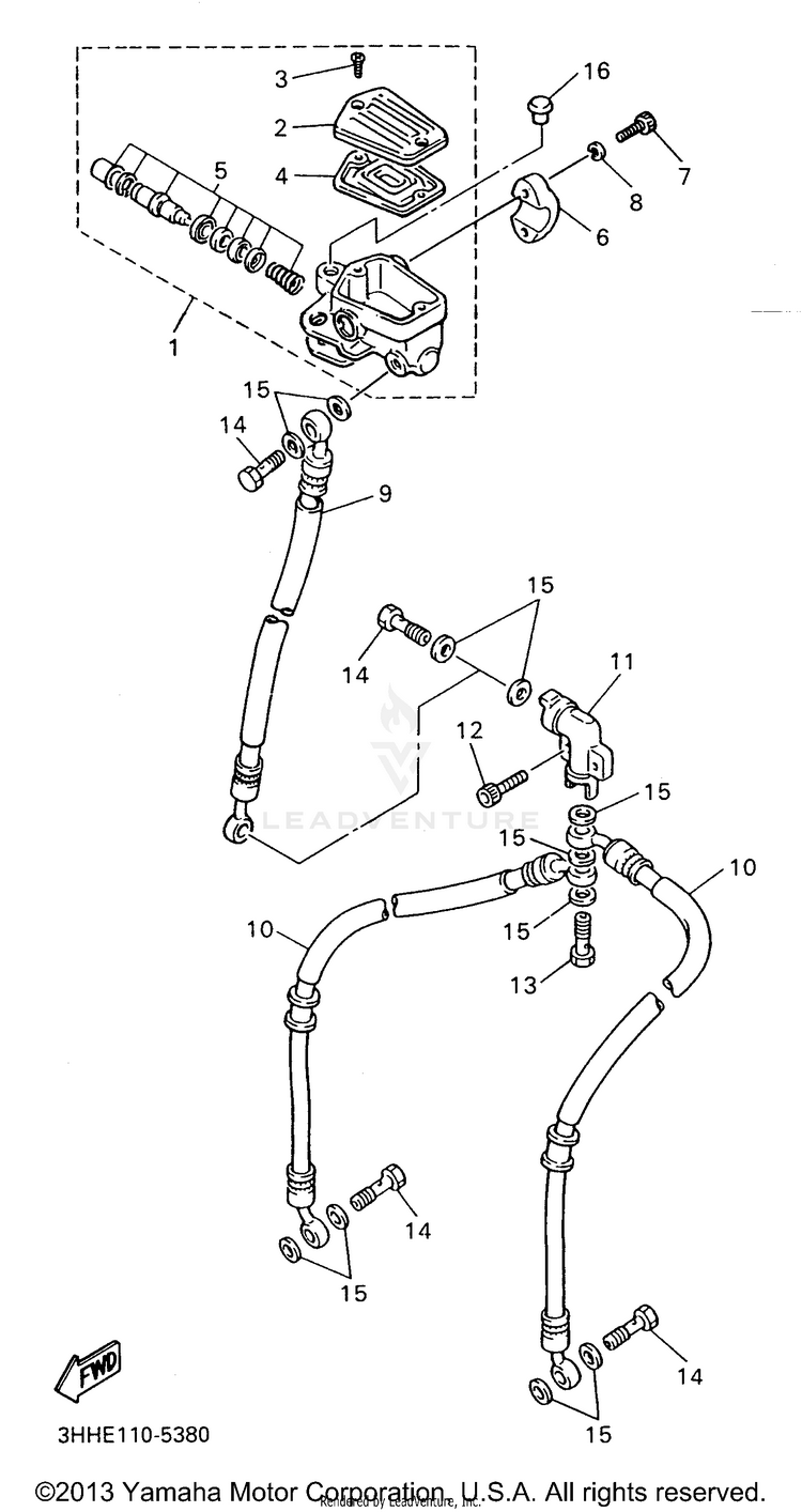 Front Master Cylinder Schematic