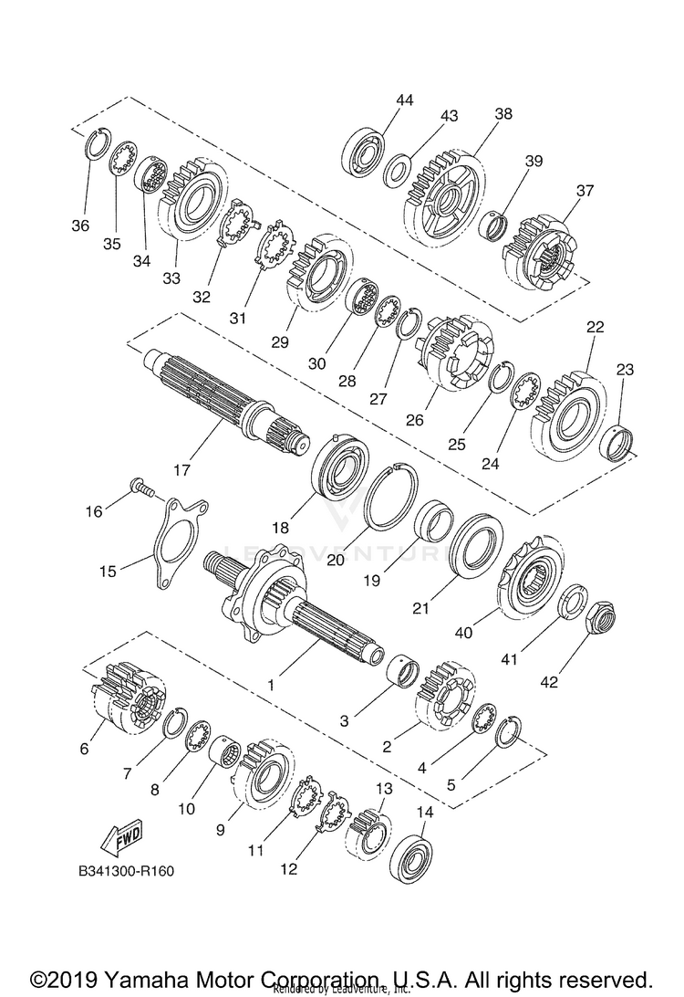 Transmission XSR700 - XSR700JCGY - 2018 Schematic