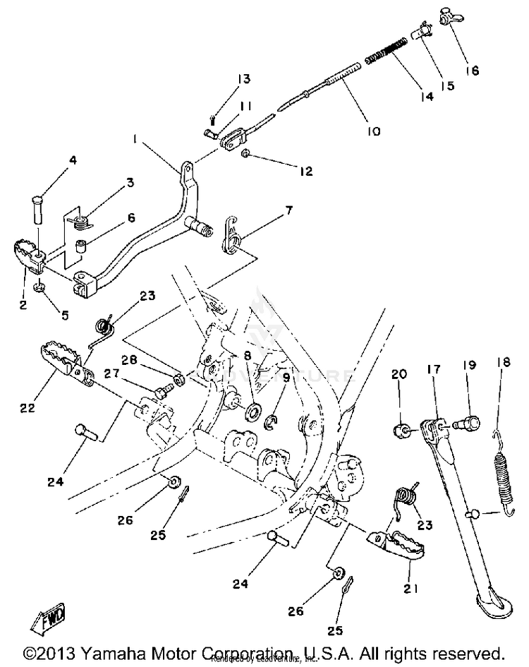 Stand - Footrest Schematic