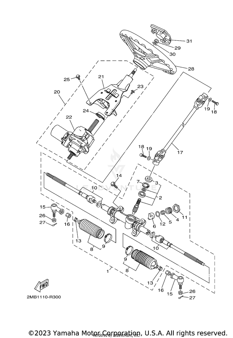 Steering WOLVERINE EPS - YXE70WPBHG - 2017 Schematic