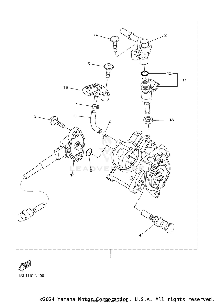 Intake 2 YZ450F - YZ450FFL - 2015 Schematic