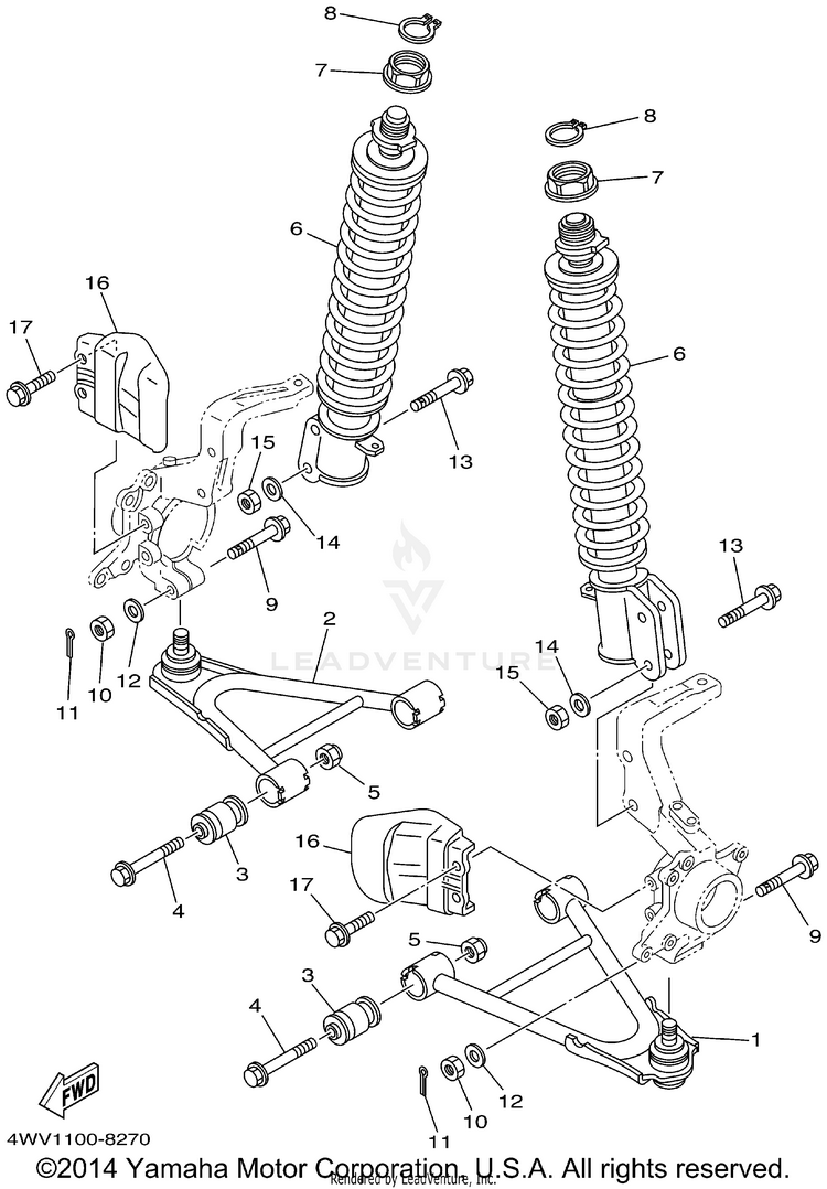 Front Suspension Wheel Schematic