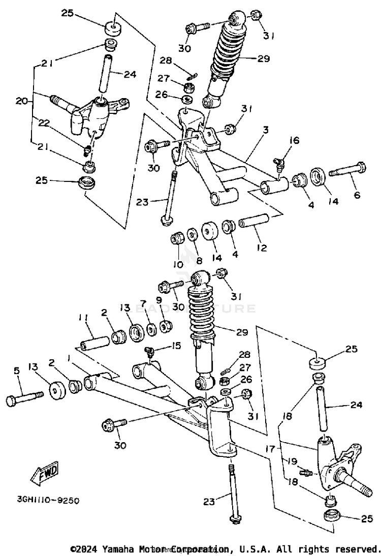 Front Suspension-Wheel Schematic