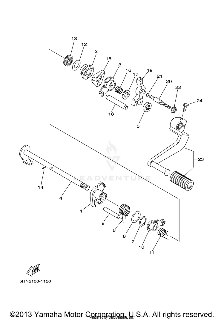Shift Shaft Schematic