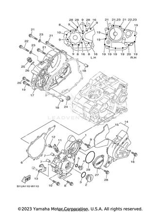Crankcase Cover 1 Schematic