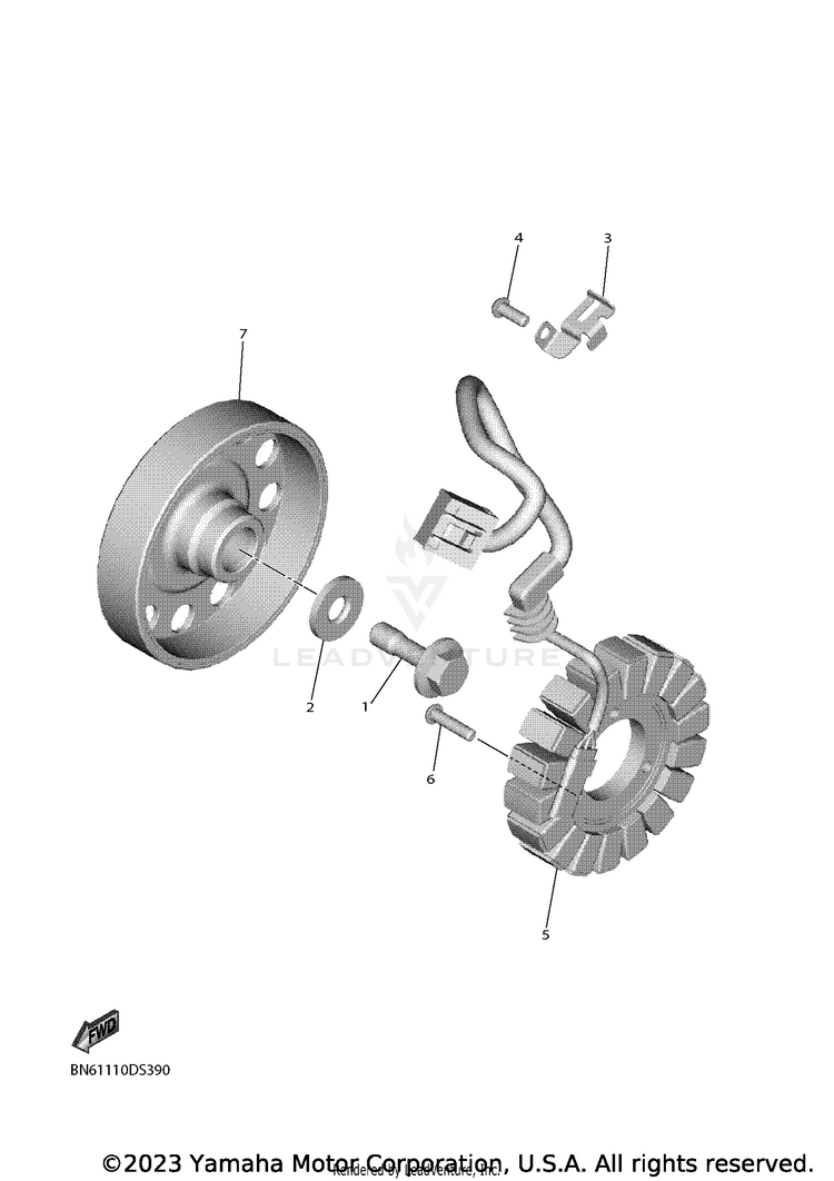 Generator YZFR6 - YZFR6L1CB - 2020 Schematic