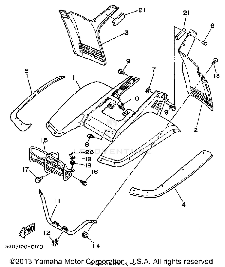 Front Fender-Carrier Schematic