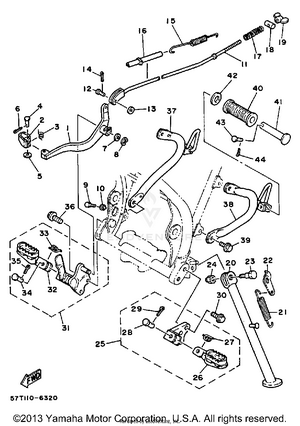 Stand - Footrest Schematic