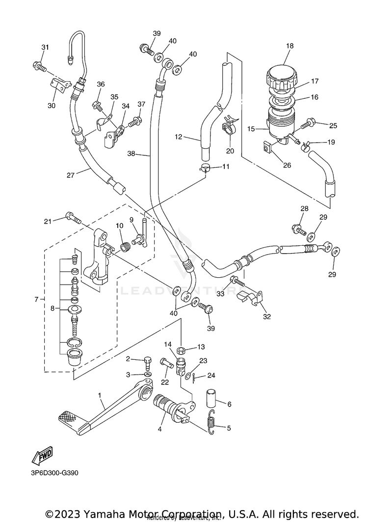 Rear Master Cylinder Schematic