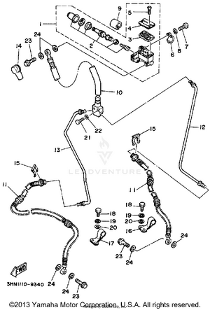 Front Master Cylinder Schematic