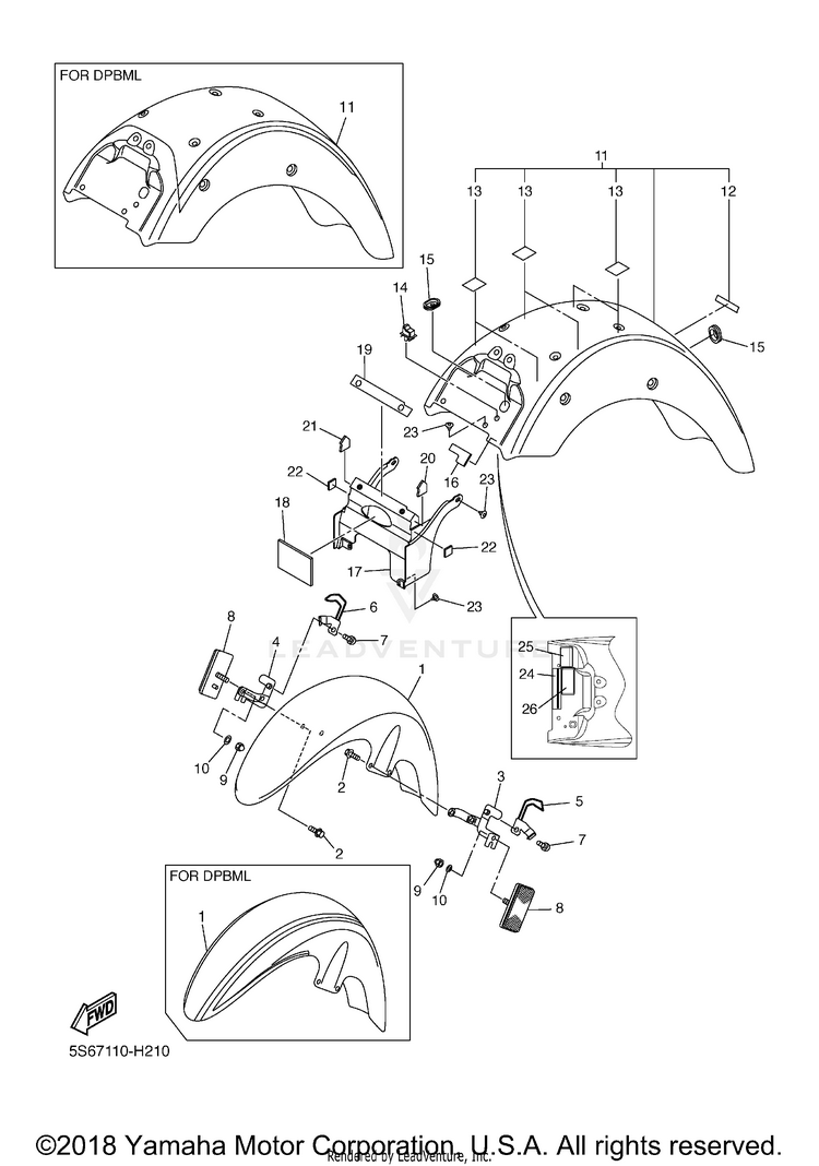 Fender V STAR 1300 TOURER - XVS13CTYCL - 2009 Schematic