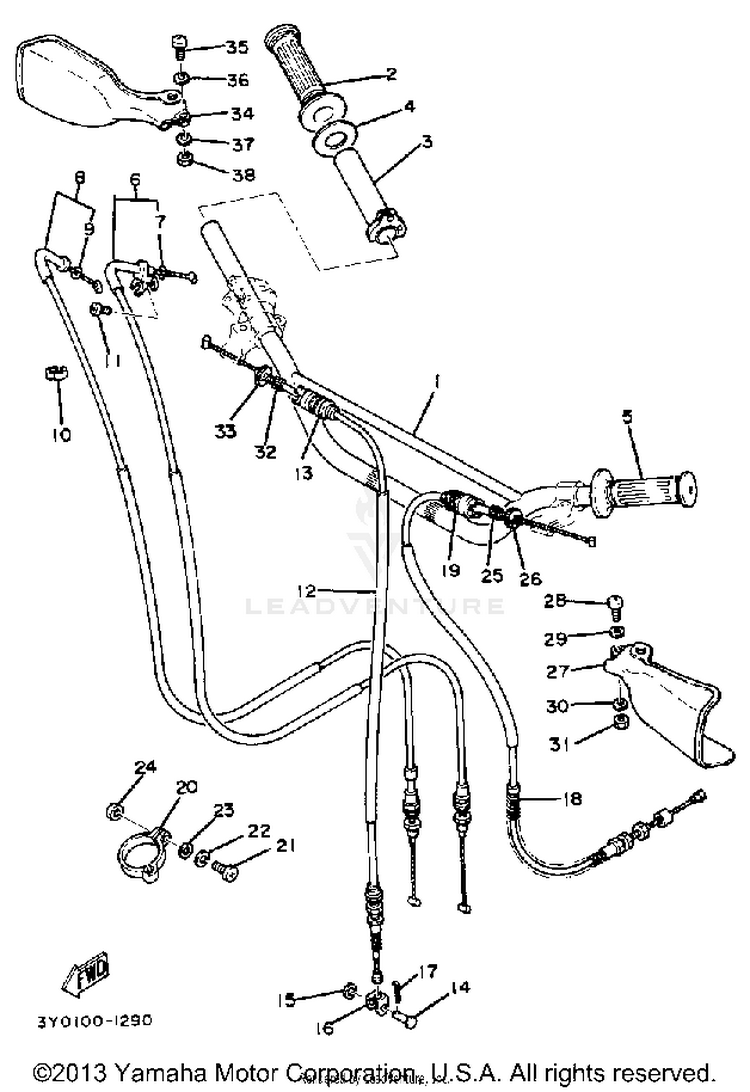 Steering Handle - Cable Schematic