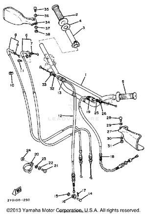 Steering Handle - Cable Schematic