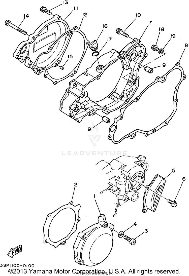 Crankcase Cover 1 Schematic