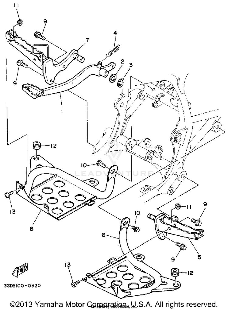 Stand Footrest Schematic