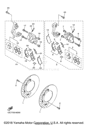 Front Brake Caliper Schematic