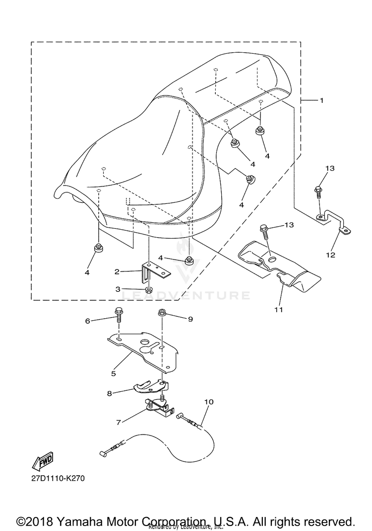 Seat STRYKER - XVS13CBCB - 2012 Schematic