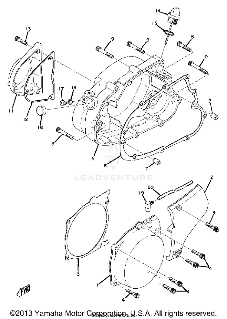 Crankcase Cover Schematic