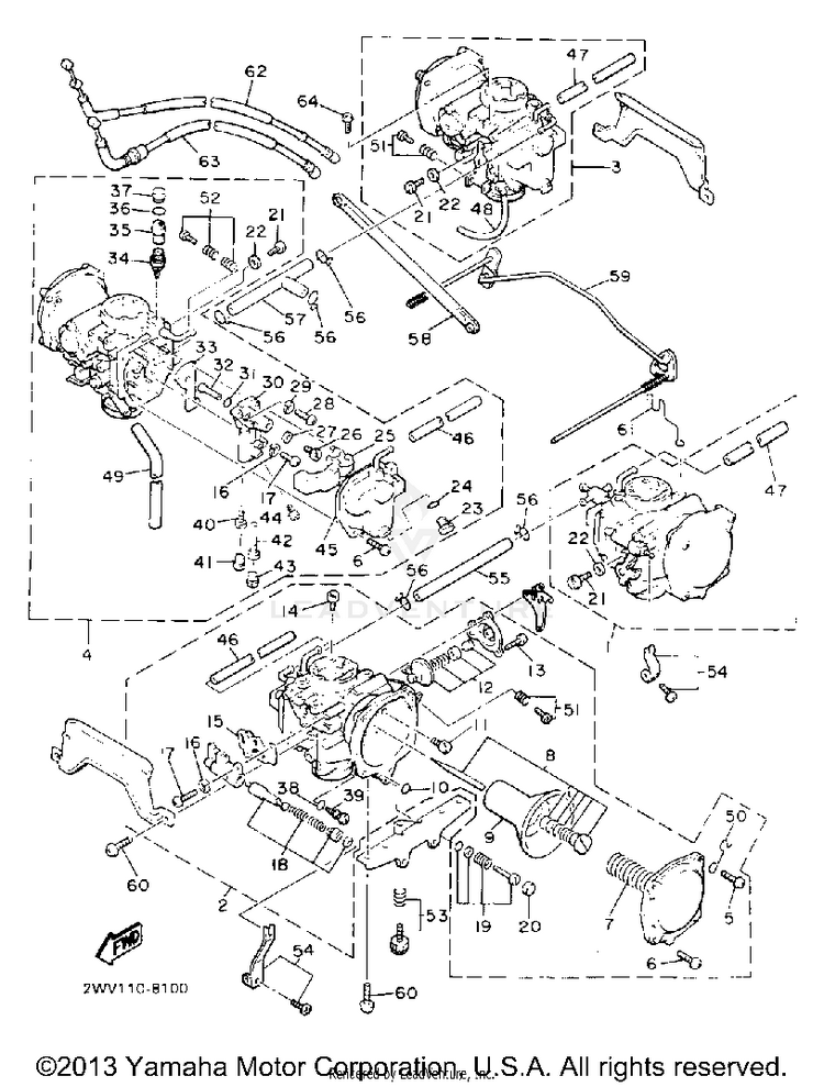 Carburetor (Non-California Model) Schematic