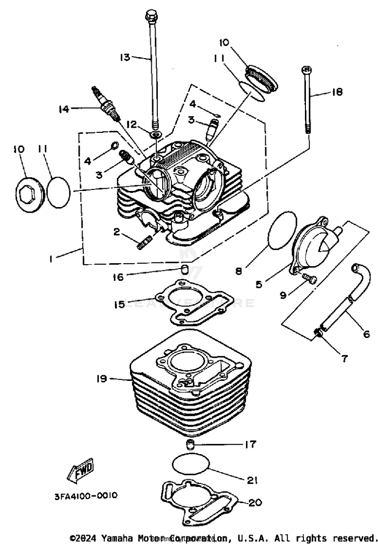 Cylinder - Cylinder Head Schematic