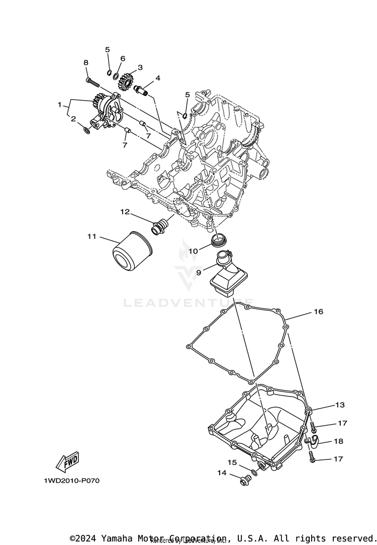 Oil Pump MT-03 - MT03MB - 2021 Schematic