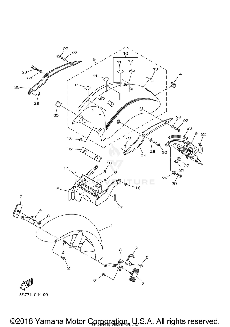Fender V STAR 950 - XVS95ACB - 2011 Schematic