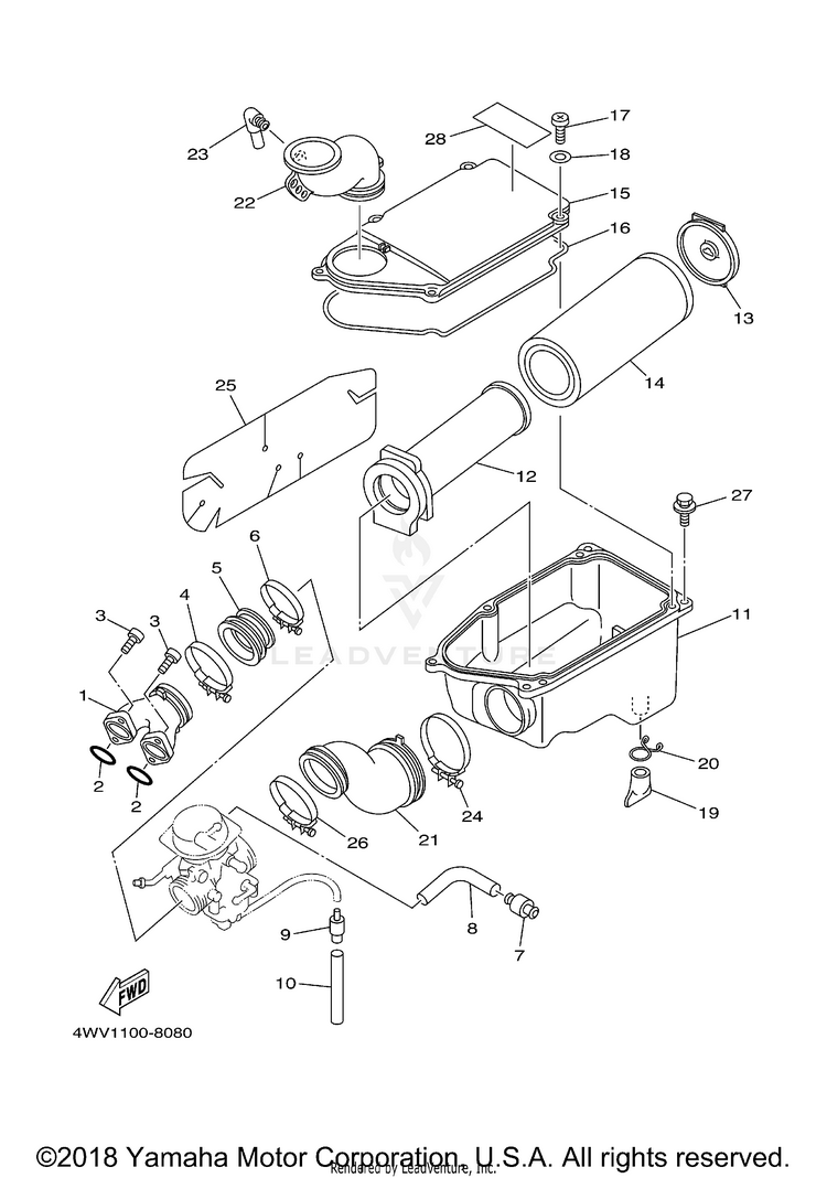 Intake GRIZZLY - YFM600FMC - 2000 Schematic